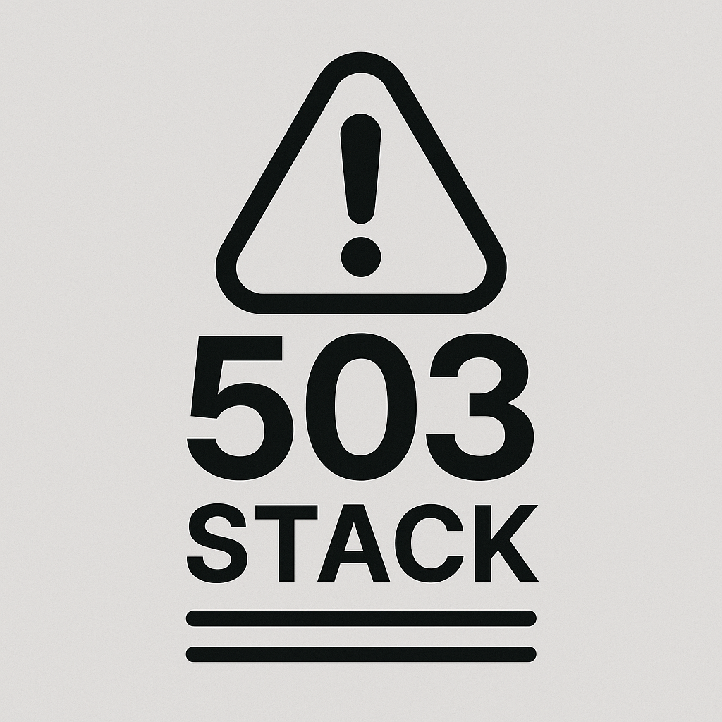 Cartoon-style server stack logo representing 503 Stack project